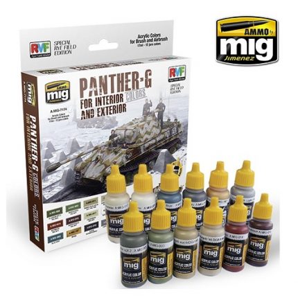 AMMO BY MIG JIMENEZ A.MIG-7174 PANTHER-G COLORS FOR INTERIOR AND EXTERIOR