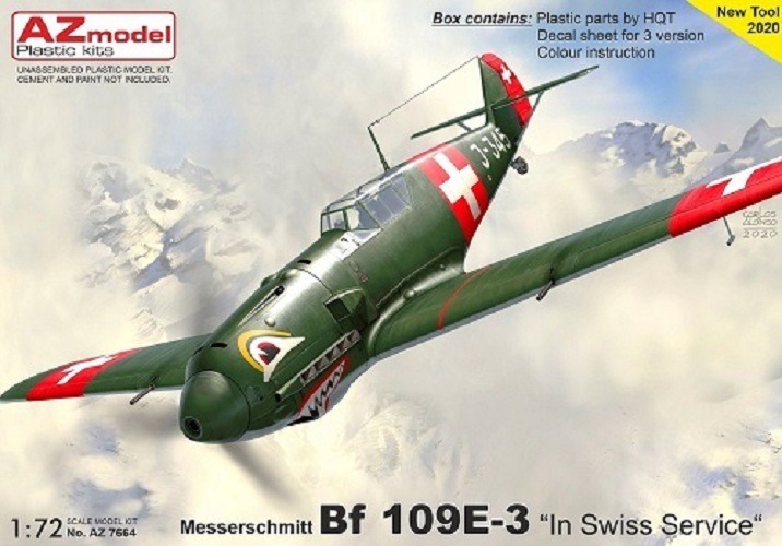 AZ MODEL AZ7664 MESSERSCHMITT BF 109E-3 IN SWISS SERVICE