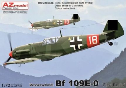 AZ MODEL AZ7869 MESSERSCHMITT BF 109E-0 FIRST EMILS