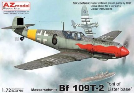 AZ MODEL AZ7873 MESSERSCHMITT BF 109T-2 TONI OF LISTER BASE