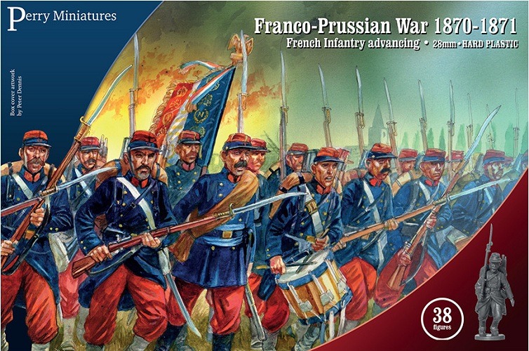 PERRY MINIATURES FRE1 FRANCO-PRUSSIAN WAR 1870-1871 FRENCH INFANTRY ADVANCING