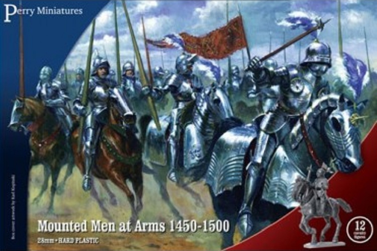 PERRY MINIATURES WR40 MOUNTED MEN AT ARMS 1450-1500