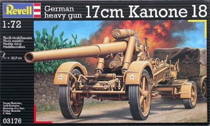 REVELL 03176 GERMAN HEAVY GUN 17CM KANONE 18