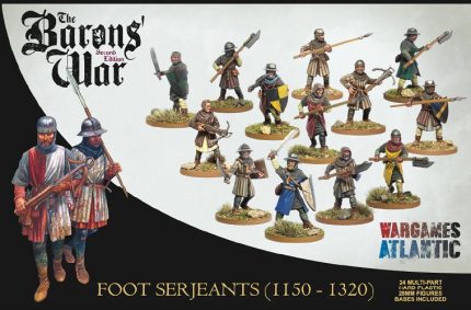 WARGAMES ATLANTIC WAAAC002 THE BARONS WAR FOOT SERJEANTS 1150-1320