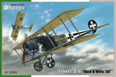 1/32 Fokker D.II Black & White Tail - 1/32 Flugzeuge Bausätze