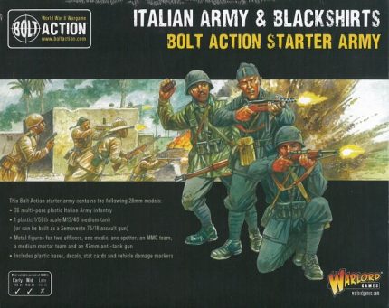 WARLORD GAMES 402015804 BOLT ACTION ITALIAN ARMY & BLACKSHIRTS STARTER ARMY