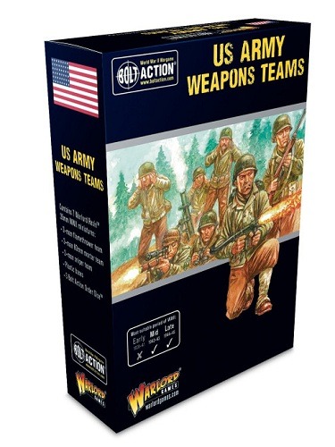 WARLORD GAMES 402213109 BOLT ACTION US ARMY WEAPONS TEAMS