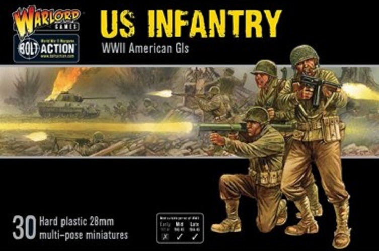 WARLORD GAMES 402013012 BOLT ACTION US INFANTRY WWII AMERICAN GIS