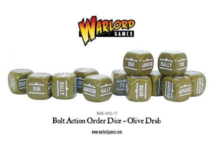 WARLORD GAMES 402616010 BOLT ACTION ORDER DICE OLIVE DRAB