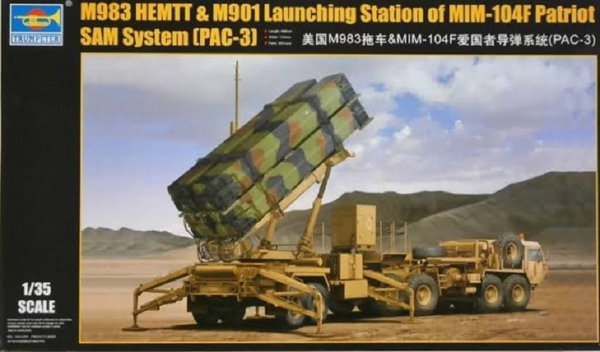 TRUMPETER 01037 M983 HEMTT & M901 LAUCHING STATION OF MIM-104F PATRIOT SAM SYSTEM PAC-3