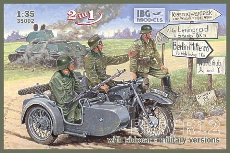 IBG MODELS 35002 BMW R12 WITH SIDECAR MILITARY VERSIONS