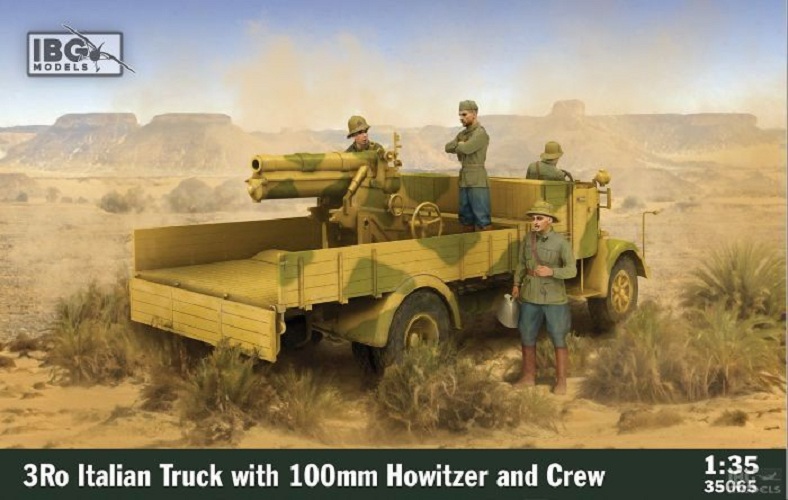 IBG MODELS 35065 3RO ITALIAN TRUCK WITH 100MM HOWITZER AND CREW