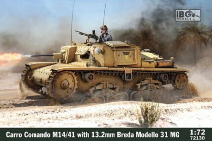 IBG MODELS 72130 CARRO COMANDO M14/41 WITH 13.2MM BREDA MODELLO 31 MG